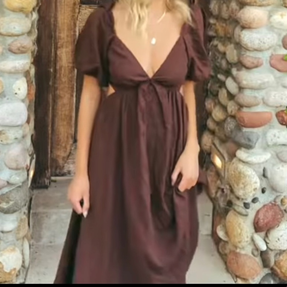 Cut-out midi dress